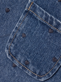 Lil Atelier Hjerte Denim Spencer Kjole Rey Medium Blue